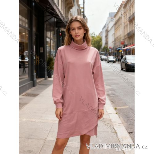 Women's warm long sleeve dress, oversized (50/52/54 ONE SIZE) ITALIAN FASHION IM425838
