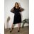 Women's Strapless Long Satin Party Dress (34-42) POLISH FASHION PMLEL24NATHALIE 46 black