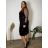 Women's Strapless Long Satin Party Dress (34-42) POLISH FASHION PMLEL24NATHALIE 46 black