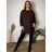 Women's Summer Long Harem Pants (42/44/46 ONE SIZE) ITALIAN FASHION IM424361 54/56/58 black