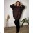 Women's Summer Long Harem Pants (42/44/46 ONE SIZE) ITALIAN FASHION IM424361 54/56/58 black