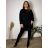Women's Summer Long Harem Pants (42/44/46 ONE SIZE) ITALIAN FASHION IM424361 54/56/58 black