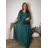 Women's short sleeve summer casual dress (S/M/L ONE SIZE) ITALIAN FASHION IMWGB25022
