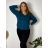 Sweater oversize long sleeve women's oversized (XL / 2XL ONE SIZE) ITALIAN MODA IM721350 M / L Emerald