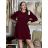 Women's Warm Long Sleeve Knitted Dress (S/M ONE SIZE) ITALIAN FASHION IMD221070