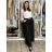 Elegant trousers with belt for women (S/M/L ONE SIZE) ITALIAN FASHION IMD25006 S / M / L black