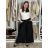 Elegant trousers with belt for women (S/M/L ONE SIZE) ITALIAN FASHION IMD25006 S / M / L black