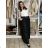 Elegant trousers with belt for women (S/M/L ONE SIZE) ITALIAN FASHION IMD25006 S / M / L black