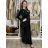 Women's elegant velvet strapless dress (S/M ONE SIZE) ITALIAN FASHION IMWKK221049 S / M / L black