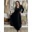 Women's elegant velvet strapless dress (S/M ONE SIZE) ITALIAN FASHION IMWKK221049 S / M / L black