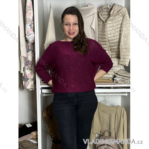 Women's Slim Long Sleeve Sweater (S/M ONE SIZE) ITALIAN FASHION IMM23NM1236/DUR