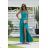 Women's Strapless Long Satin Party Dress (34-42) POLISH FASHION PMLEL24NATHALIE turquoise 36