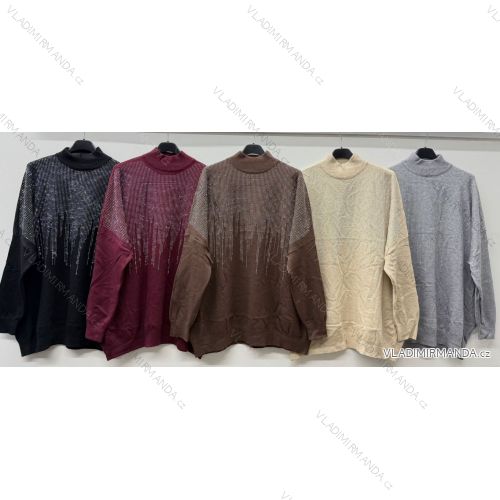 Women's oversized stretch sweatpants (50/52 ONE SIZE) ITALIAN FASHION IM425016