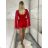 Women's Long Warm Long Sleeve Dress (S/M ONE SIZE) ITALIAN FASHION IMPMD245165AY S / M / L black