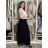 Šaty elegantní krátké dlouhý rukáv dámské (S/M ONE SIZE) ITALSKÁ MÓDA IMWC217235 S / M / L white