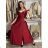 Long formal dress Carmen with straps for women ADELE (M/L/XL ONE SIZE) ITALIAN FASHION IM4251147/DUR
