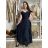 Long formal dress Carmen with straps for women ADELE (M/L/XL ONE SIZE) ITALIAN FASHION IM4251147/DUR