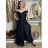Long formal dress Carmen with straps for women ADELE (M/L/XL ONE SIZE) ITALIAN FASHION IM4251147/DUR