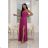 Women's strapless tulle party dress (S/M/L ONE SIZE) ITALIAN FASHION IM923001 růžová malinová 