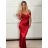 Women's Elegant Prom Carmen Strapless Dress (S/M/L ONE SIZE) ITALIAN FASHION IMPSH246642 red S/M/L