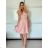 Women's Elegant Short Sleeve Party Dress (S/M ONE SIZE) ITALIAN FASHION IMHMS24259