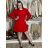 Women's Warm Long Sleeve Knitted Dress (S/M ONE SIZE) ITALIAN FASHION IMD221070