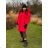 Zip Hooded Jacket Long Sleeve Women's Plus Size (3XL-8XL) POLISH FASHION PMWT21T21-69 7XL red
