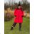 Zip Hooded Jacket Long Sleeve Women's Plus Size (3XL-8XL) POLISH FASHION PMWT21T21-69 7XL red