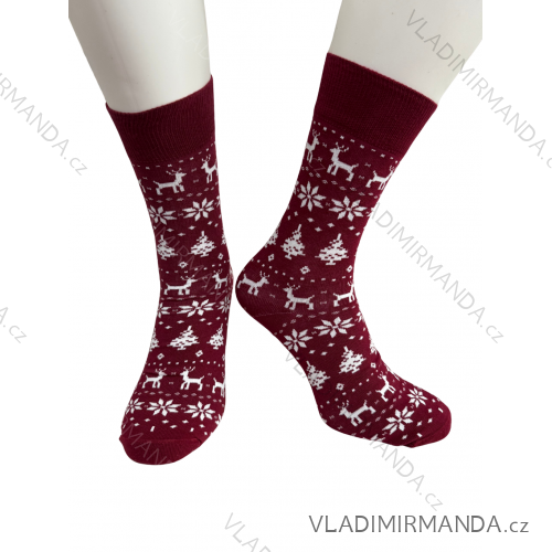 Ponožky veselé  pánské (42-46) POLSKÁ MÓDA DPP21299 38-41 wine