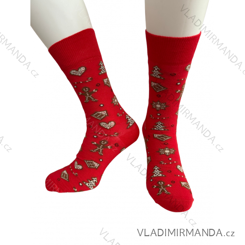 Ponožky veselé  pánské (42-46) POLSKÁ MÓDA DPP21299 39-42 red