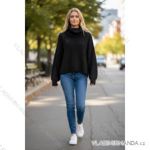 Women's Plus Size Long Sleeve Zipper Warm Long Sleeve Hoodie (2XL/3XL/4XL ONE SIZE) ITALIAN FASHION IMD23743