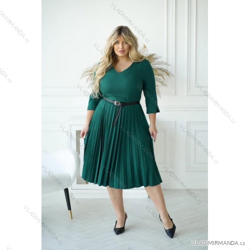 Women's Strapless Long Satin Party Dress (34-42) POLISH FASHION PMLEL24NATHALIE 42 dark emerald