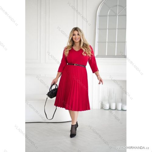 Women's Strapless Long Satin Party Dress (34-42) POLISH FASHION PMLEL24NATHALIE 38 red