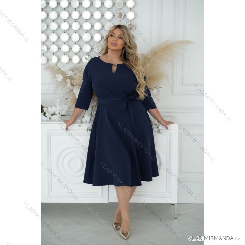 Women's Strapless Long Satin Party Dress (34-42) POLISH FASHION PMLEL24NATHALIE 38 dark blue