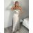 Women's Long Sleeve Knitted Turtleneck Sweater (S/M ONE SIZE) ITALIAN FASHION IM323001 S/M white