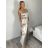 Women's Long Sleeve Knitted Turtleneck Sweater (S/M ONE SIZE) ITALIAN FASHION IM323001 S/M white