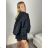 Women's Long Sleeve Leather Jacket (S/M ONE SIZE) ITALIAN FASHION IMPDY231SSH8223