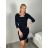 Women's Elegant Long Sleeve Dress (S/M ONE SIZE) ITALIAN FASHION IMM23M6062