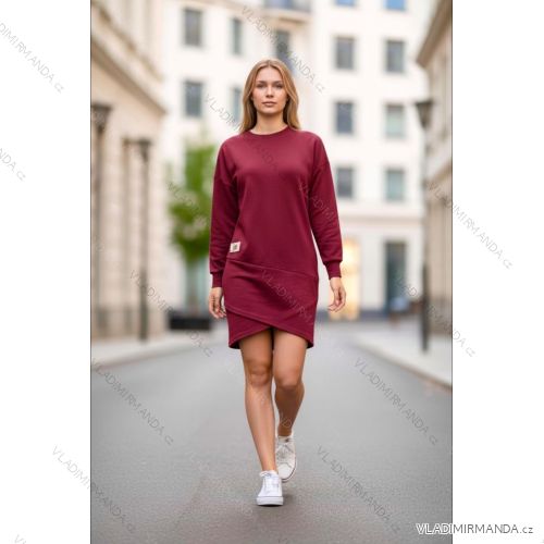 Short warm long sleeve women's dress, oversized (46/48/50 ONE SIZE) ITALIAN FASHION IMD25319