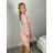 Women's Summer Boho Lace 3/4 Long Sleeve Dress (S/M ONE SIZE) ITALIAN FASHION IMWAD232501 S / M / L white