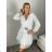 Women's Summer Boho Lace 3/4 Long Sleeve Dress (S/M ONE SIZE) ITALIAN FASHION IMWAD232501 S / M / L white