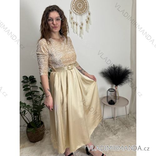 Icecool short sleeve women's tunic (XS/S/M ONE SIZE) ITALIAN FASHION IMM25M6543 beige XS/S/M