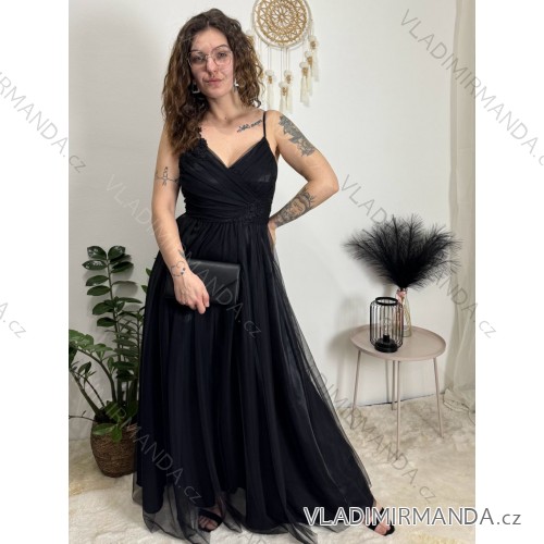 Women's long-sleeved, lightweight, zipped hooded sweatshirt, oversized (52/54/56 ONE SIZE) ITALIAN FASHION IMC25359 black XS/S/M