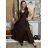 Elegant formal dress with straps for women (S / M ONE SIZE) ITALIAN FASHION IM325100/DUR L / XL Brown