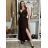 Elegant formal dress with straps for women (S / M ONE SIZE) ITALIAN FASHION IM325100/DUR L / XL Brown