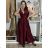 Elegant formal dress with straps for women (S / M ONE SIZE) ITALIAN FASHION IM325100/DUR L / XL Brown