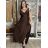Elegant formal dress with straps for women (S / M ONE SIZE) ITALIAN FASHION IM325100/DUR L / XL Brown