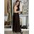 Elegant formal dress with straps for women (S / M ONE SIZE) ITALIAN FASHION IM325100/DUR L / XL Brown