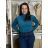Women's Long Sleeve Knitted Turtleneck Sweater (S/M ONE SIZE) ITALIAN FASHION EXTRA ME IMM22FD9076/DR1 Red