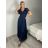 Women's Strapless Long Party Dress (S/M ONE SIZE) ITALIAN FASHION IMPSH245192 S / M modrá petrolejová